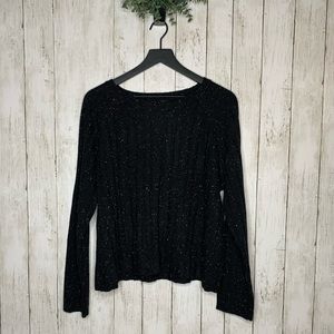 Lumiere Women’s Black Colorful Dots Knit Sweater L